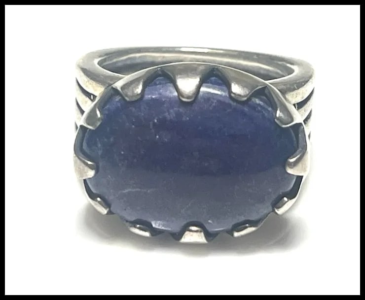 Estate Cody Sanderson and Carolyn Pollack Navajo Heavy Sterling Silver Ring - 3