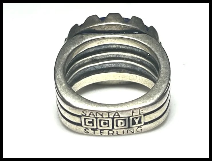 Estate Cody Sanderson and Carolyn Pollack Navajo Heavy Sterling Silver Ring - 4