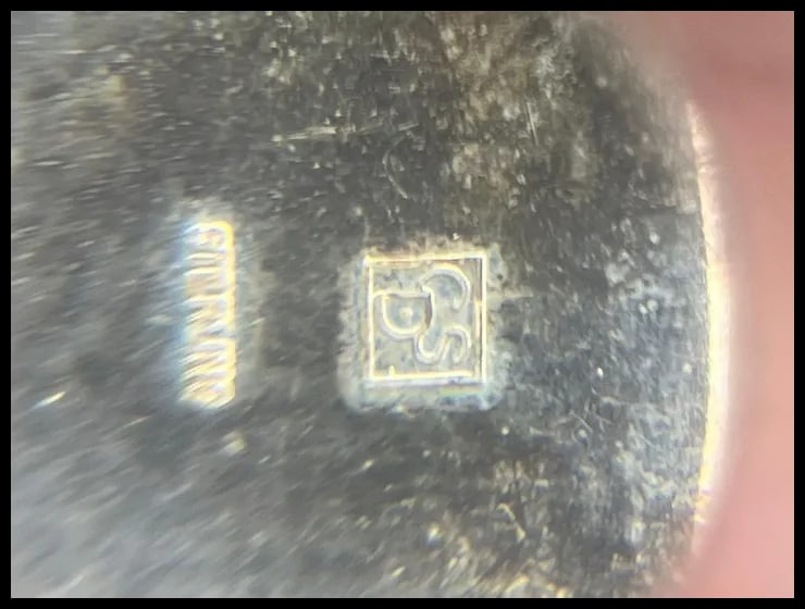 Vintage Signed CSD Sterling Silver and Black Onyx Brooch/ Pin - 6