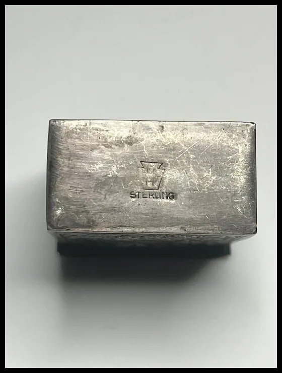 Vintage Ornate Matchstick Box Holder Engraved with the Letter "A" - 8