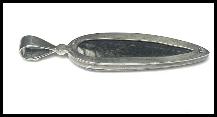 Estate Sterling Silver Sajen Orthoceras Pendant - 6