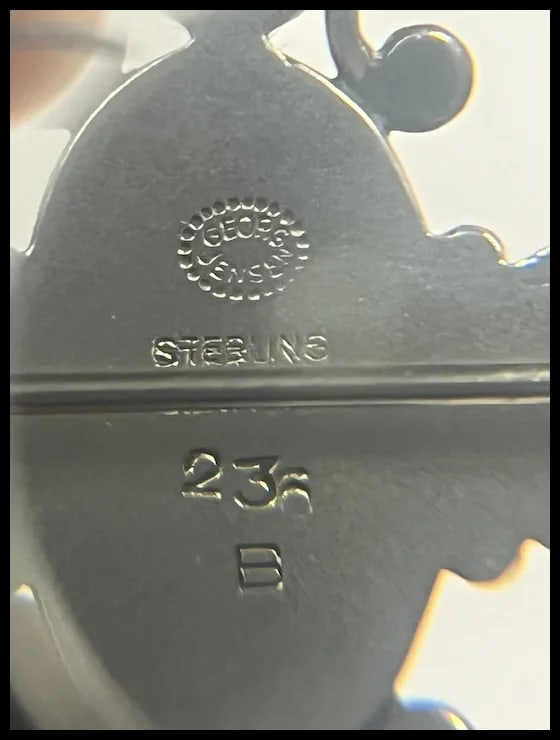 Georg Jensen Art Nouveau Sterling Silver Floral Brooch #236B - 7