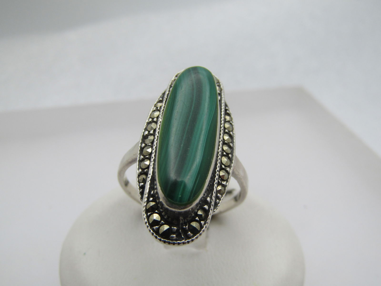 Vintage Sterling Stackable Curved Rings, Signed Marsala, Sz. 7. Two-Tone, 1980's-1990's: Vintage Sterling Stackable Curved Rings, Signed Marsala, Sz. 7. Two-Tone, 1980's-1990's. One ring is sterling silver and curved with four clear rhinestones set into the ring on top. The other is gold