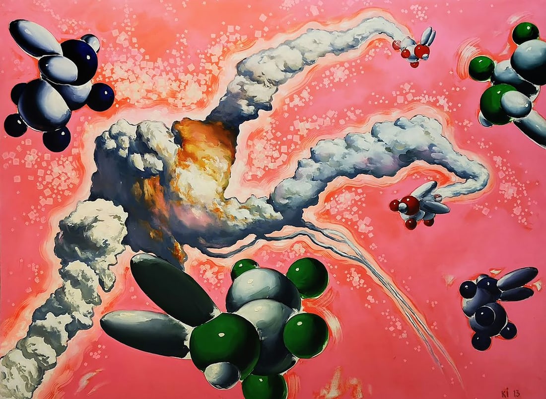 Oil painting Paparazzi Igor Konovalov: Title: Oil painting Paparazzi Igor Konovalov Description: Kon 115 The painting "Paparazzi" by Ukrainian artist Igor Konovalov offers a surreal and vivid depiction of the modern information landscape.