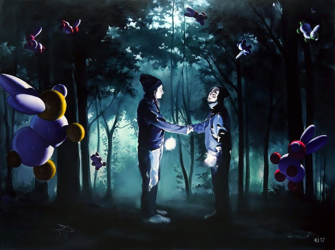 Oil painting Meeting in the forest with a curator Igor Konovalov: Title: Oil painting Meeting in the forest with a curator Igor Konovalov Description: Kon 26 *** ABOUT THIS PAINTING *** * TITLE: "Meeting in the forest with a curator" * ARTISTS: Igor Konovalov *