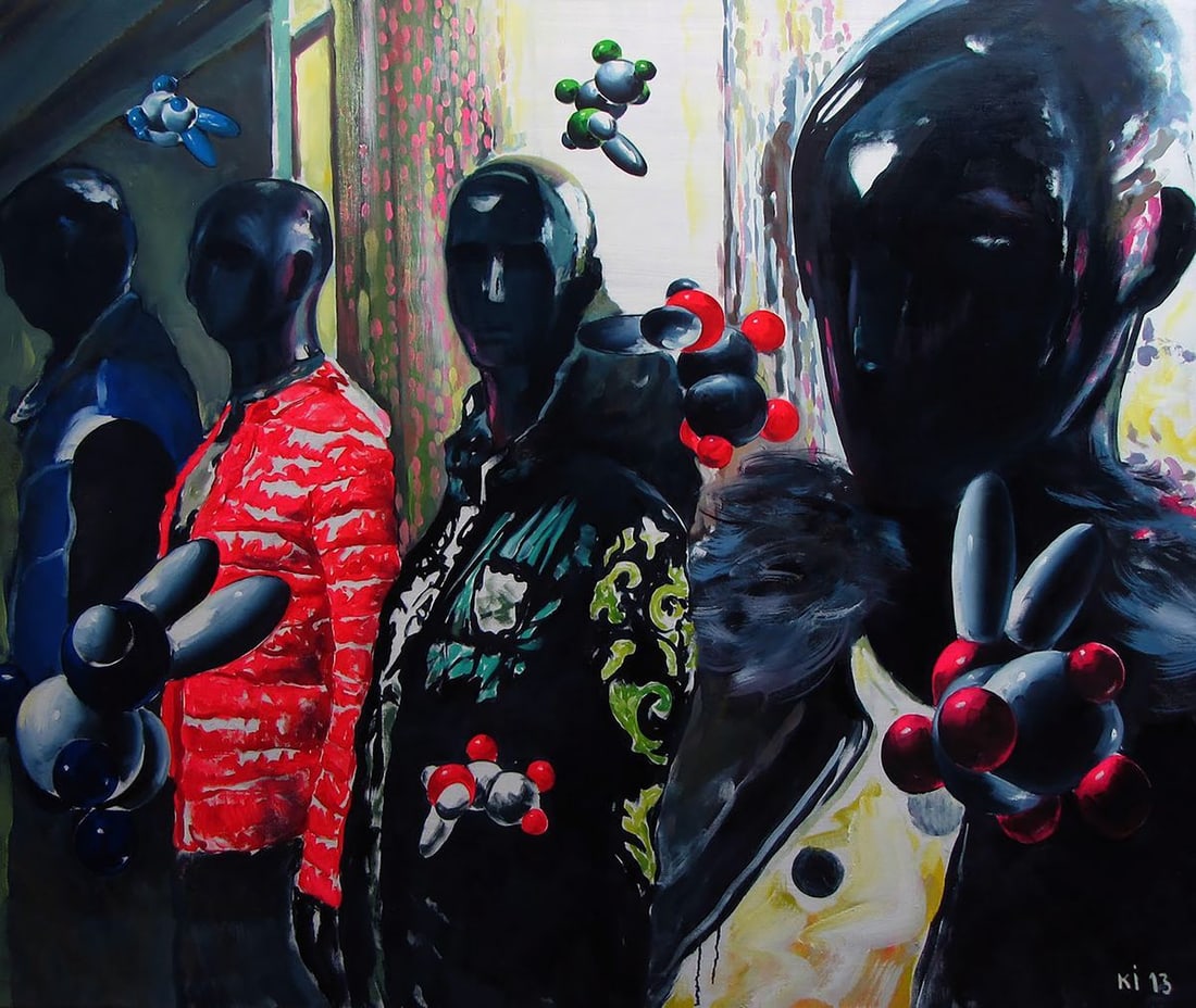 Oil painting Mannequins Igor Konovalov: Title: Oil painting Mannequins Igor Konovalov Description: Kon 46 *** ABOUT THIS PAINTING *** * TITLE: "Mannequins" * ARTISTS: Igor Konovalov * SIZE: 110x140 cm/'43.30x55.11 inches' * MEDIUM: oil, can