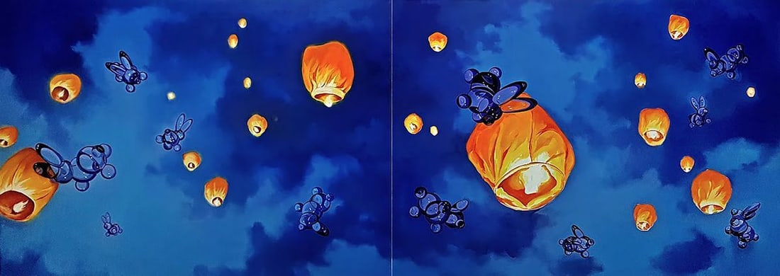 Oil painting Celestial Empire Igor Konovalov: Title: Oil painting Celestial Empire Igor Konovalov Description: Kon 64 *** ABOUT THIS PAINTING *** * TITLE: "Celestial Empire" - (diptych) * ARTISTS: Igor Konovalov * SIZE: 370x135 cm/'145.66x53.14 i