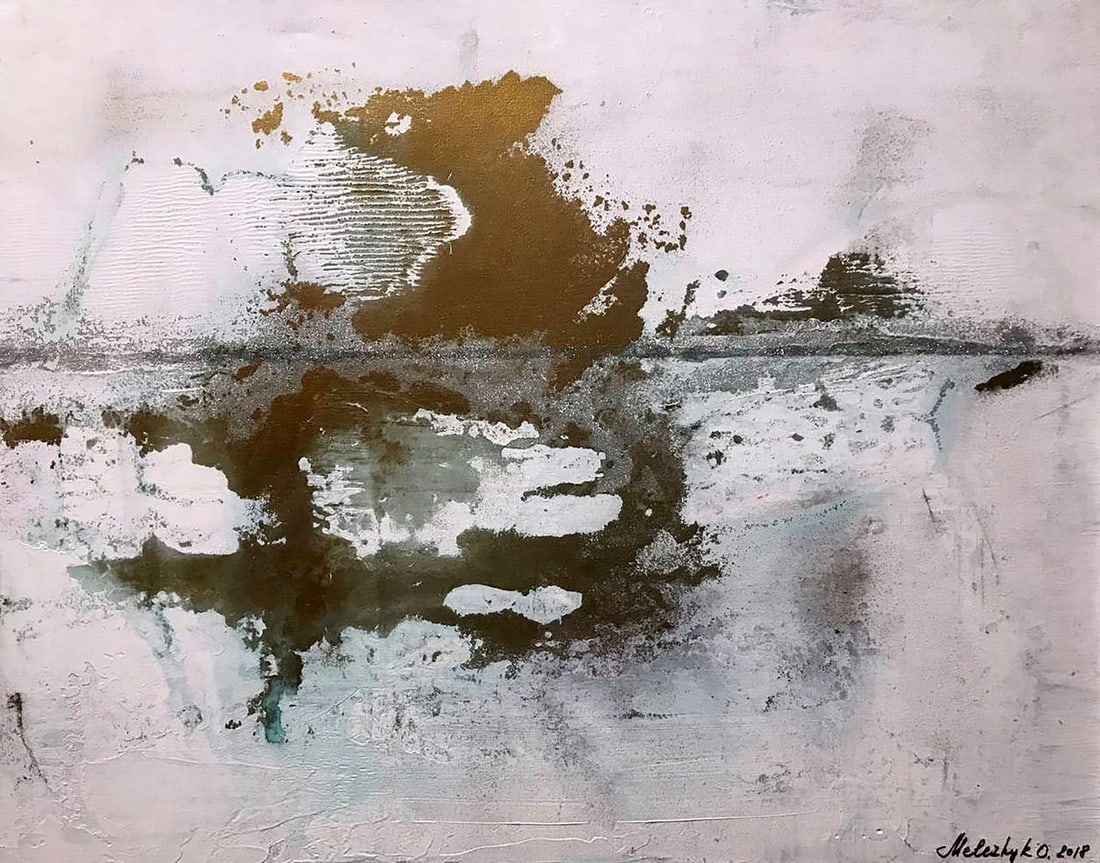 Acrylic painting White Ocean Melezhik Olga (1 of 7)