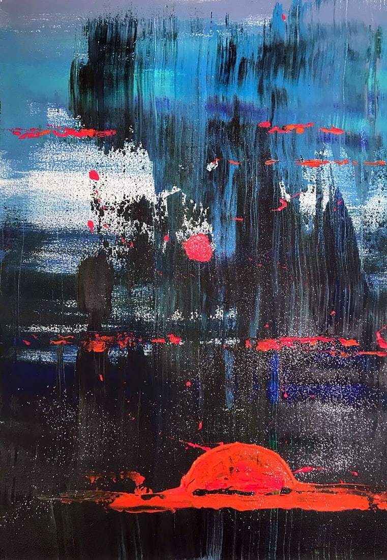 Acrylic painting Magic night Melezhik Olga: Title: Acrylic painting Magic night Melezhik Olga Description: Mel 5 *** ABOUT THIS PAINTING *** * TITLE: "Magic night" * ARTISTS: Melezhik Olga * SIZE: 50x70 cm/'19.68x27.55 inches' * MEDIUM: acrylic