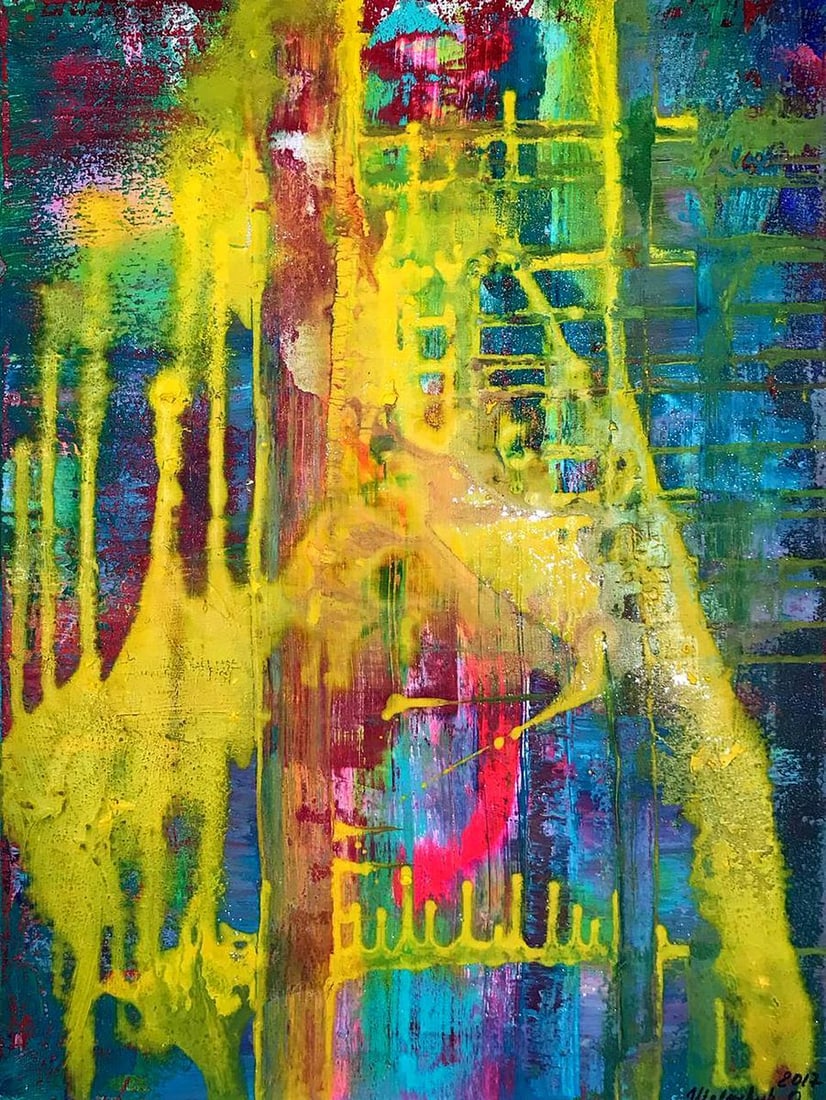 Acrylic painting Apples on the table Melezhik Olga (1 of 7)