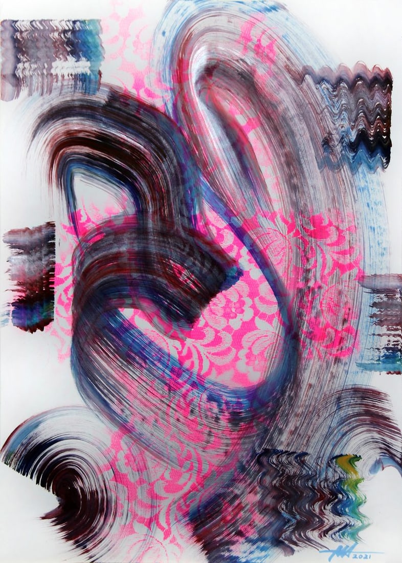 Acrylic painting Dreams of Possibilities Anatoliy Menkiv: Title: Acrylic painting Dreams of Possibilities Anatoliy Menkiv Description: 8MENK Painter: Anatoliy Menkiv Size: 60x84 cm/23.62x33.07 inches Components: acrylic, paperOriginal painting - series Dialo