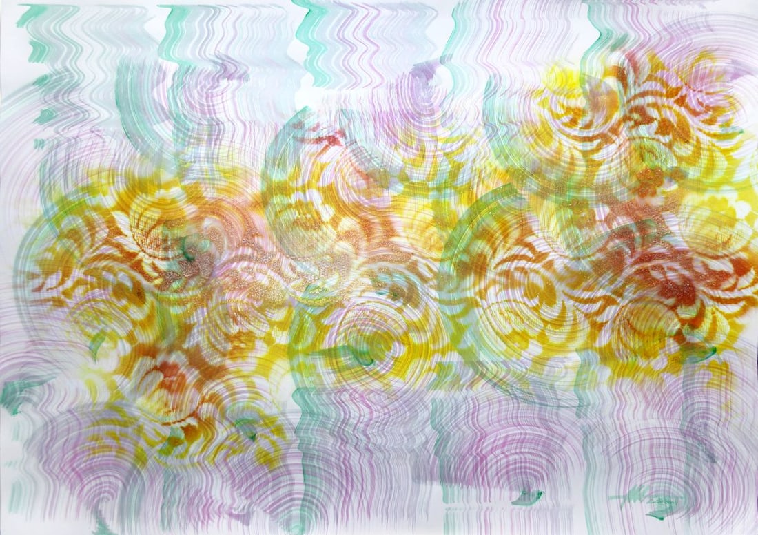 Acrylic painting Memories of life Anatoliy Menkiv: Title: Acrylic painting Memories of life Anatoliy Menkiv Description: 18MENK Painter: Anatoliy Menkiv Size: 84x60 cm/33.07x23.62 inches Components: acrylic, paperOriginal painting - series Dialogue th