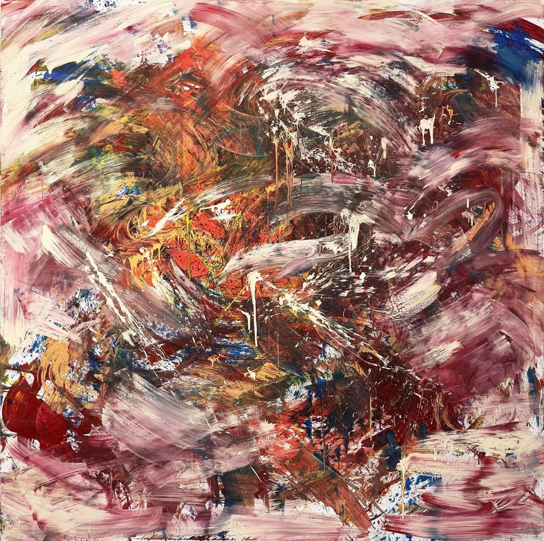 Acrylic painting Dance of Emotion Anatoliy Menkiv: Title: Acrylic painting Dance of Emotion Anatoliy Menkiv Description: 58MENK Painter: Anatoliy Menkiv Size: 195x195 cm/76.77x76.77 inches Components: acrylic, canvasOriginal painting CONDITION: excell