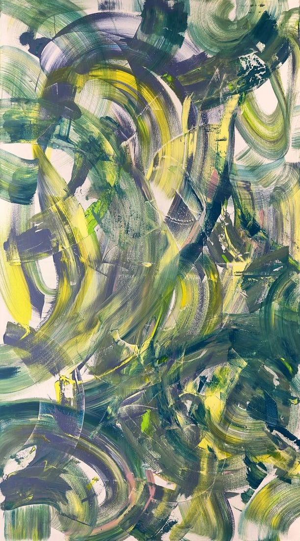 Acrylic painting History in Golden Rays Anatoliy Menkiv (1 of 9)