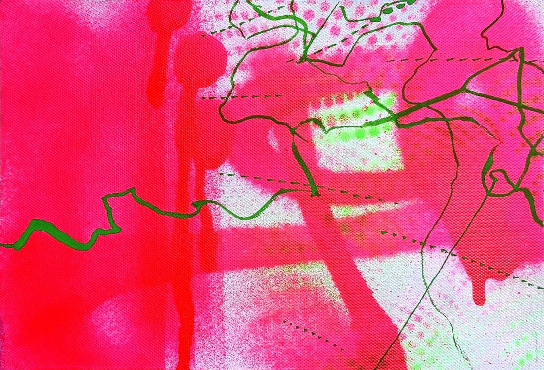 Acrylic painting Pink dream Anatoliy Menkiv: Title: Acrylic painting Pink dream Anatoliy Menkiv Description: 77MENK Painter: Anatoliy Menkiv Size: 25x17 cm/9.84x6.69 inches Components: acrylic, cardboardOriginal painting - series Pink Illusion #