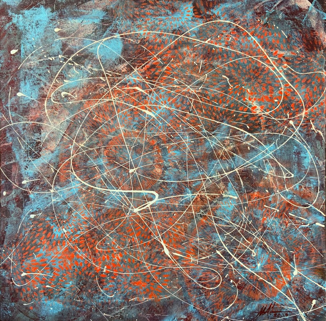 Acrylic painting Lines of fate Anatoliy Menkiv (1 of 7)