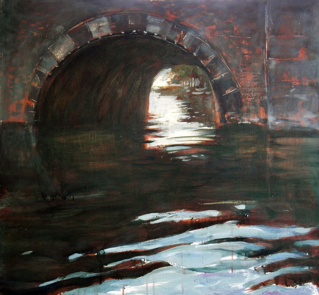 Oil painting Under the bridge Ed Potapenkov (1 of 5)