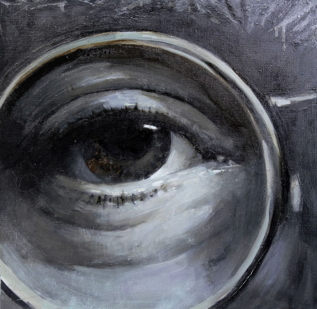 Oil painting John Ed Potapenkov: Title: Oil painting John Ed Potapenkov Description: 82POTAP Painter: Ed Potapenkov Size: 50x50 cm/19.68x19.68 inches Components: oil, canvasOriginal painting - Series "Broadcasting the Subconscious" C