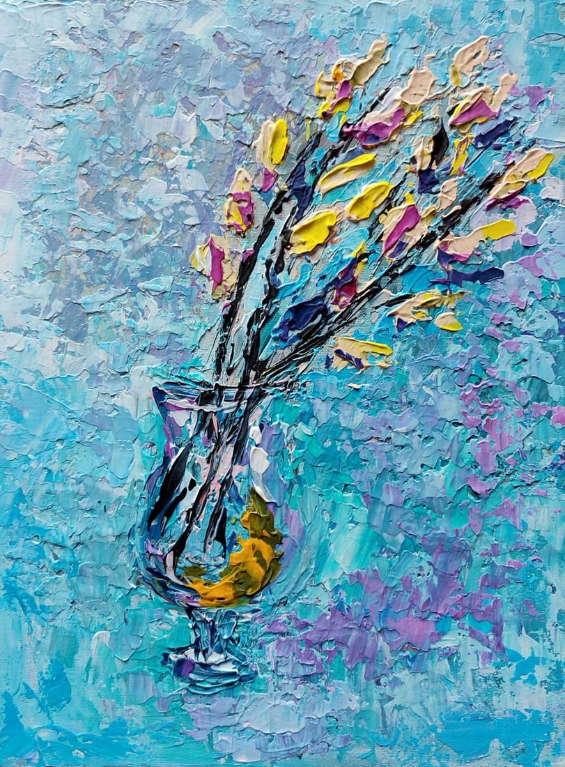 Acrylic painting Palm Sunday Olena Kirik: Title: Acrylic painting Palm Sunday Olena Kirik Description: 8KIRIK Painter: Olena Kirik Size: 40x30 cm/15.74x11.81 inches Components: acrylic, canvasOriginal painting CONDITION: excellent ARTIST: Ole