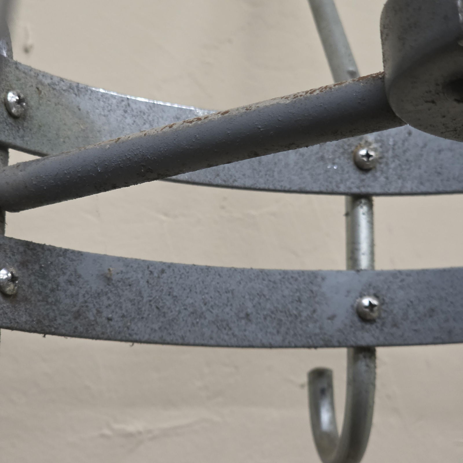 Vintage Commercial Coat Rack Stand, Rotating Crown, Chrome & Steel, Loft Modernist Entryway - 7