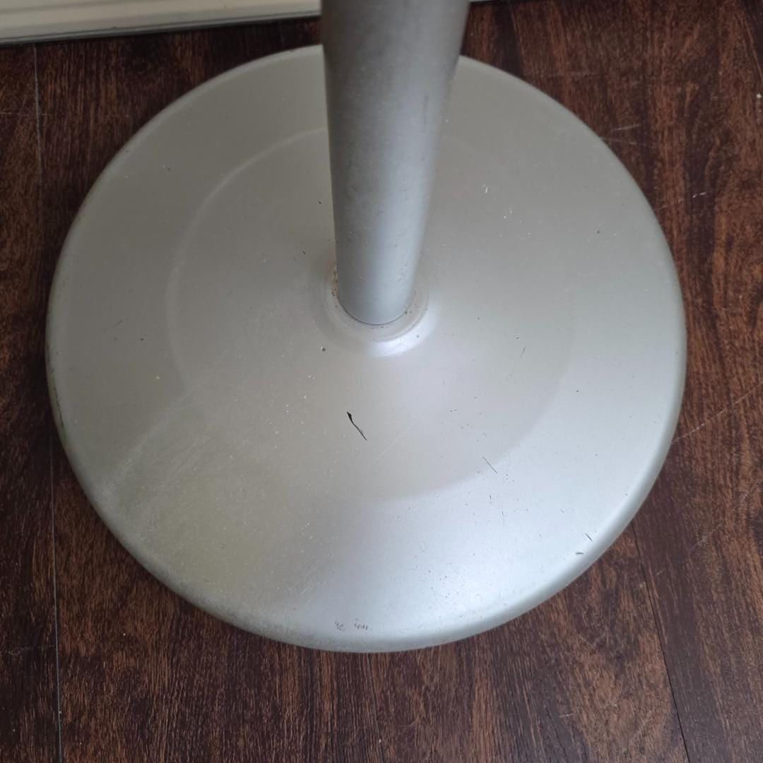 Industrial Minimalist Aluminum Coat Tree 71â€ Tall Silver Coat Rack w/ Black Ball - 7