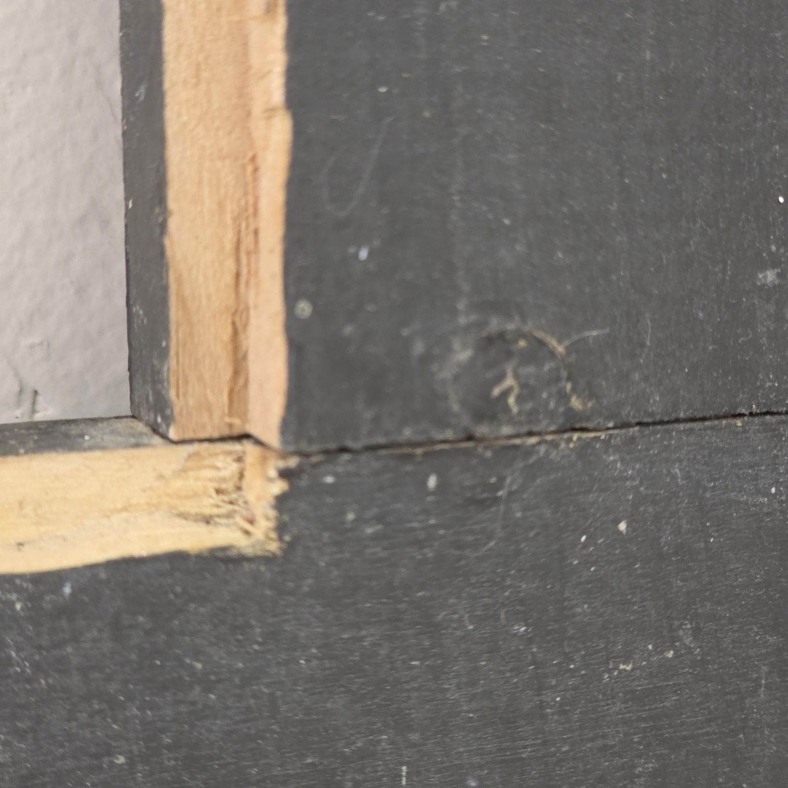 Victorian Eastlake Style Black Pier Mirror Frame, Large Architectural Vintage Wall Hanging Surround - 6