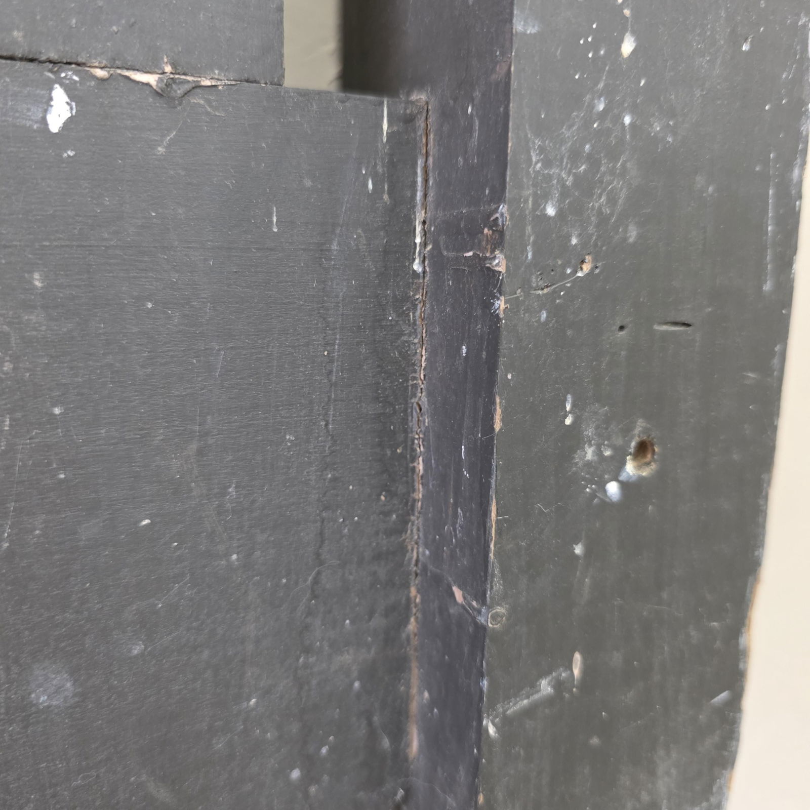 Victorian Eastlake Style Black Pier Mirror Frame, Large Architectural Vintage Wall Hanging Surround - 7