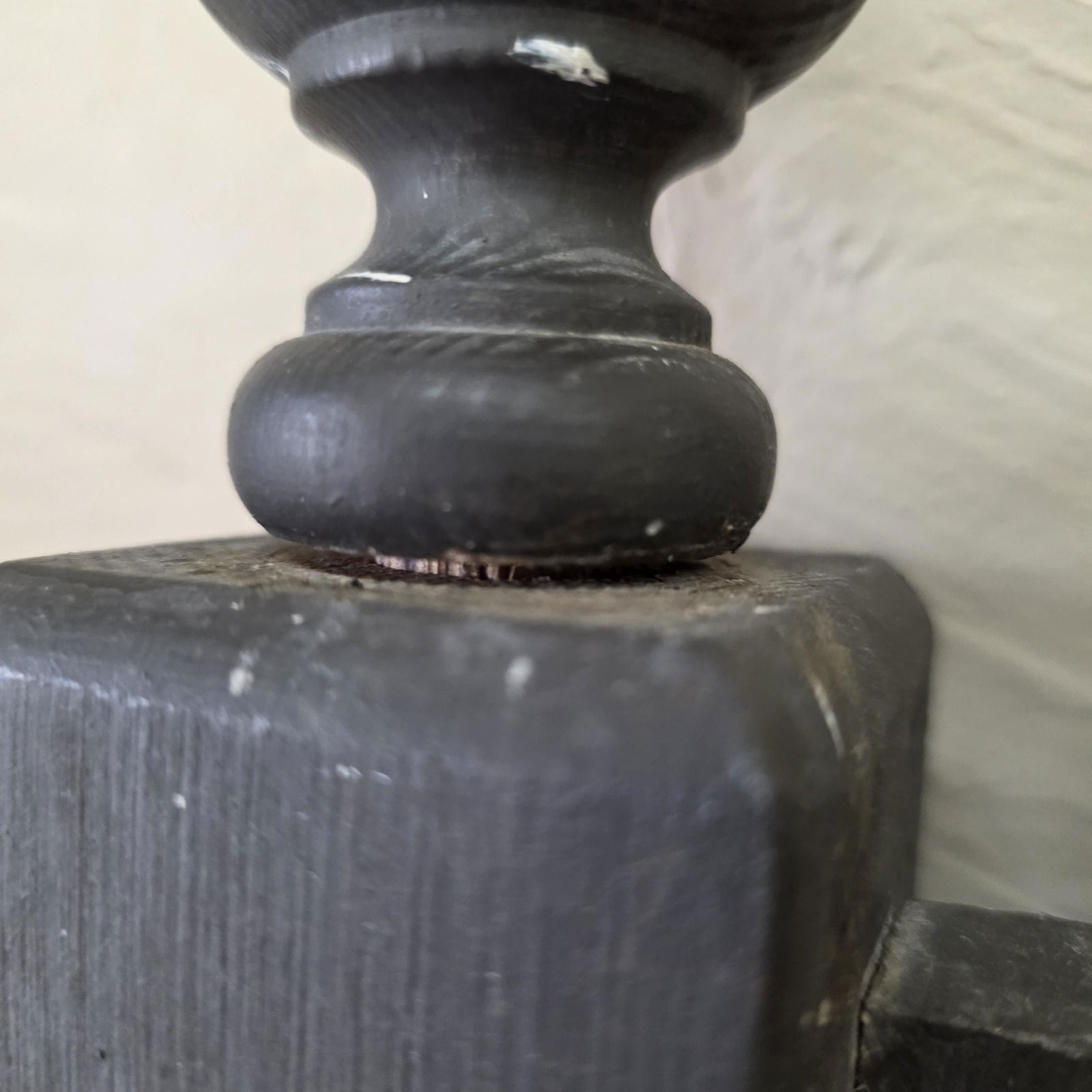 Victorian Eastlake Style Black Pier Mirror Frame, Large Architectural Vintage Wall Hanging Surround - 9