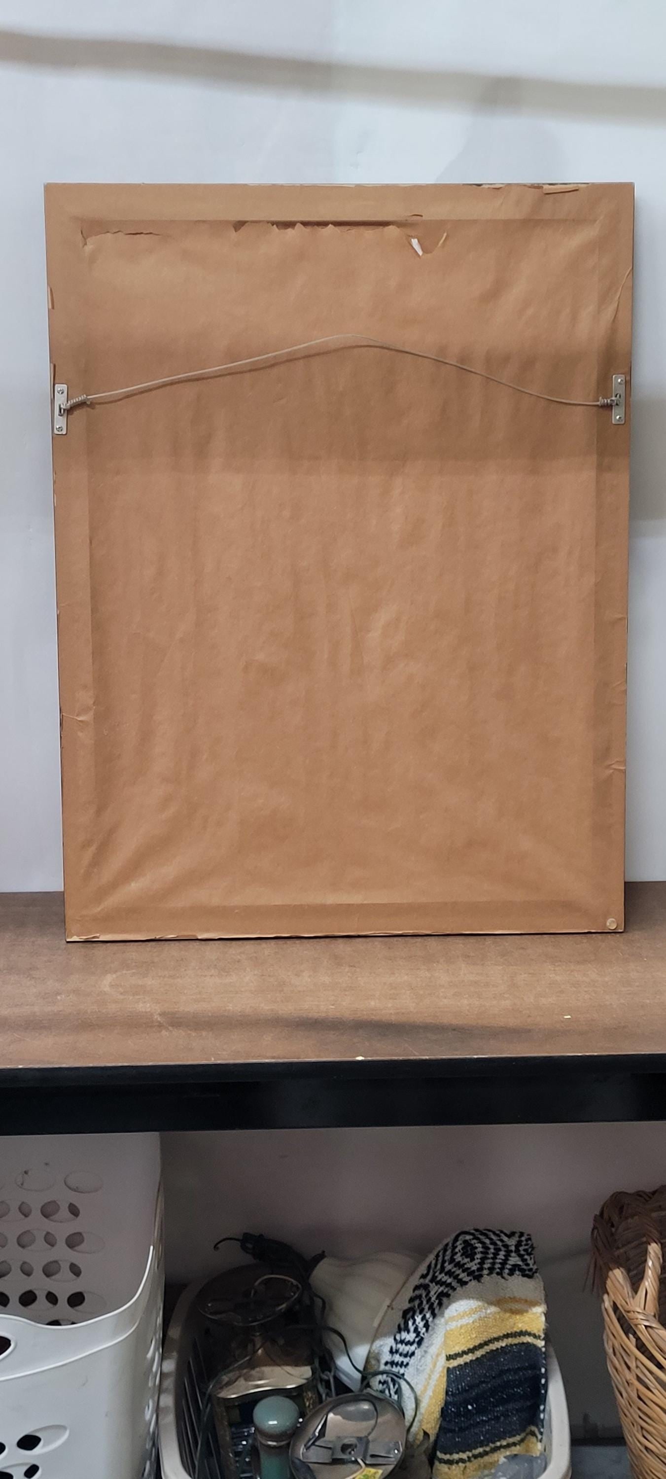 Vintage Egyptian Papyrus Painting Framed Tree of Life with Birds Signed Hand Painted Ancient Art - 5