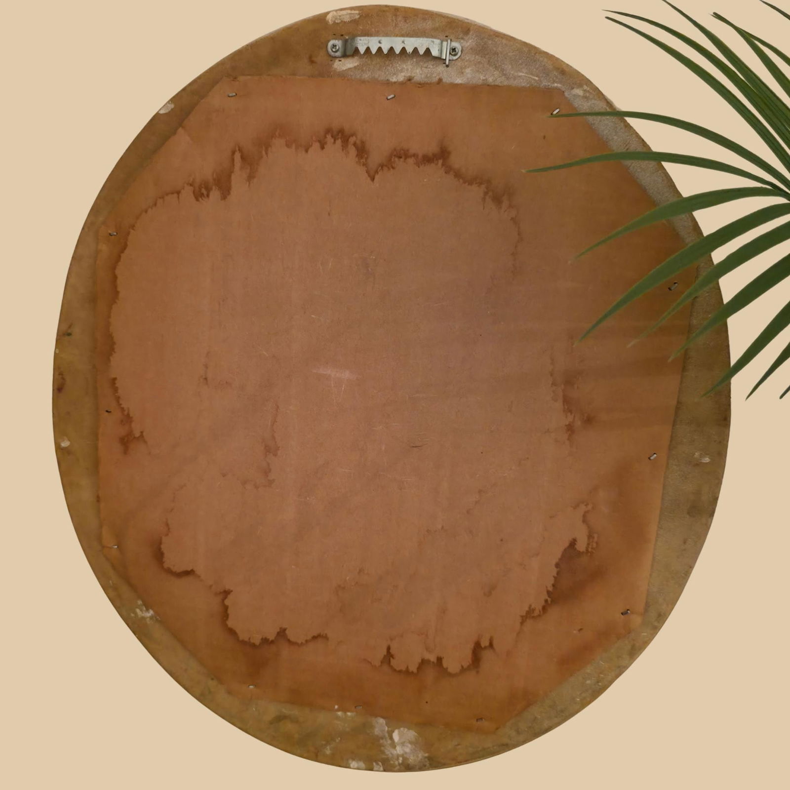 Vintage Oval Wall Mirror: Polychrome Fruit Garland, Tuscan Cottagecore - 6