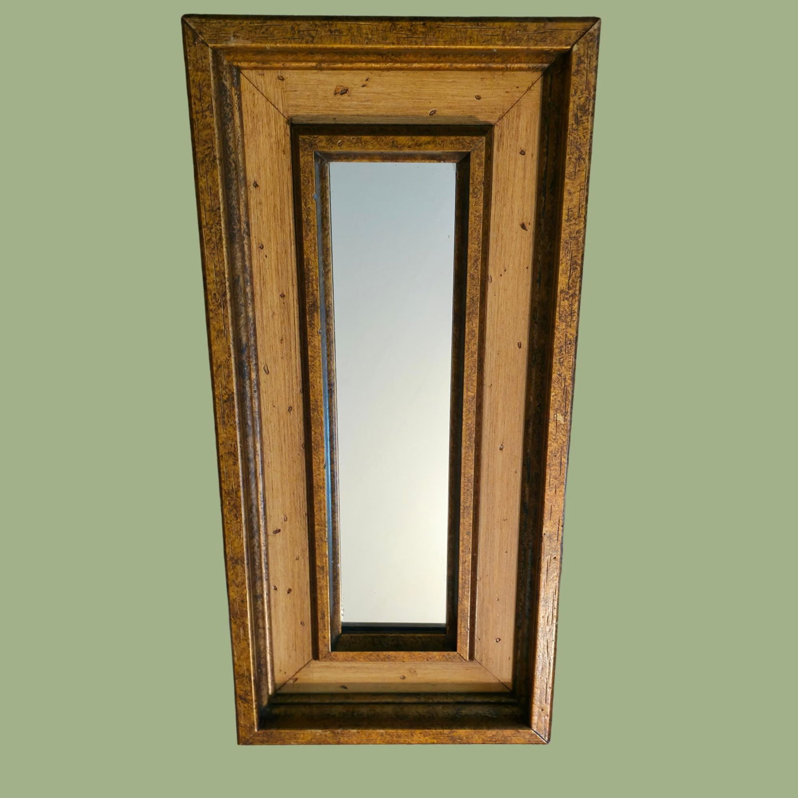 Vintage Rustic Wall Mirror Farmhouse Entryway Accent Wood Hanging Mirror Cottagecore Style: Title: Vintage Rustic Wall Mirror Farmhouse Entryway Accent Wood Hanging Mirror Cottagecore Style Description: Vintage Rustic Wall Mirror Rustic Farmhouse Entryway wood frame wall mirror by Triangle I