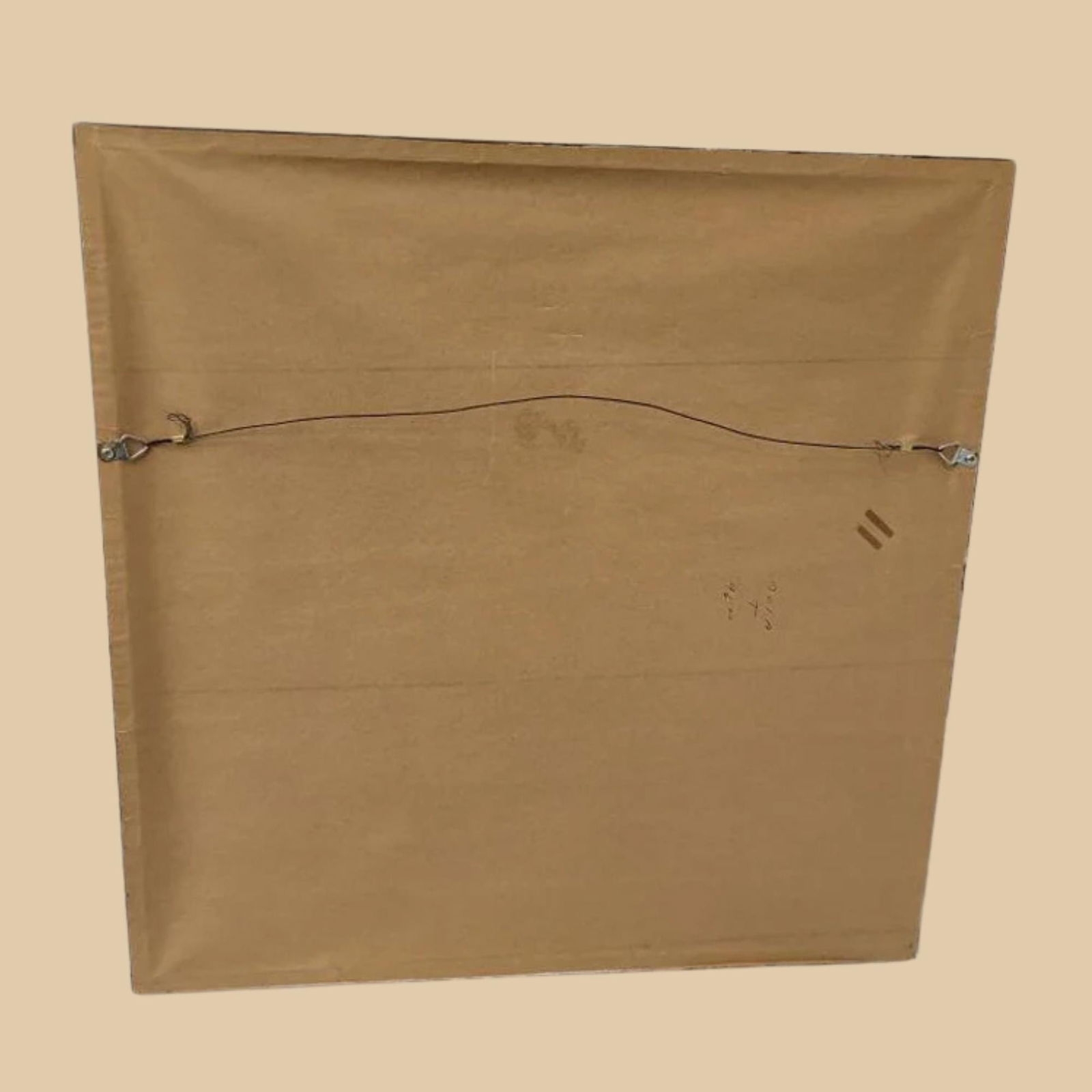 Vintage Asian Print Bamboo Gold Gilt Frame Hollywood Regency Hanging Wall Art Japandi Fun - 4