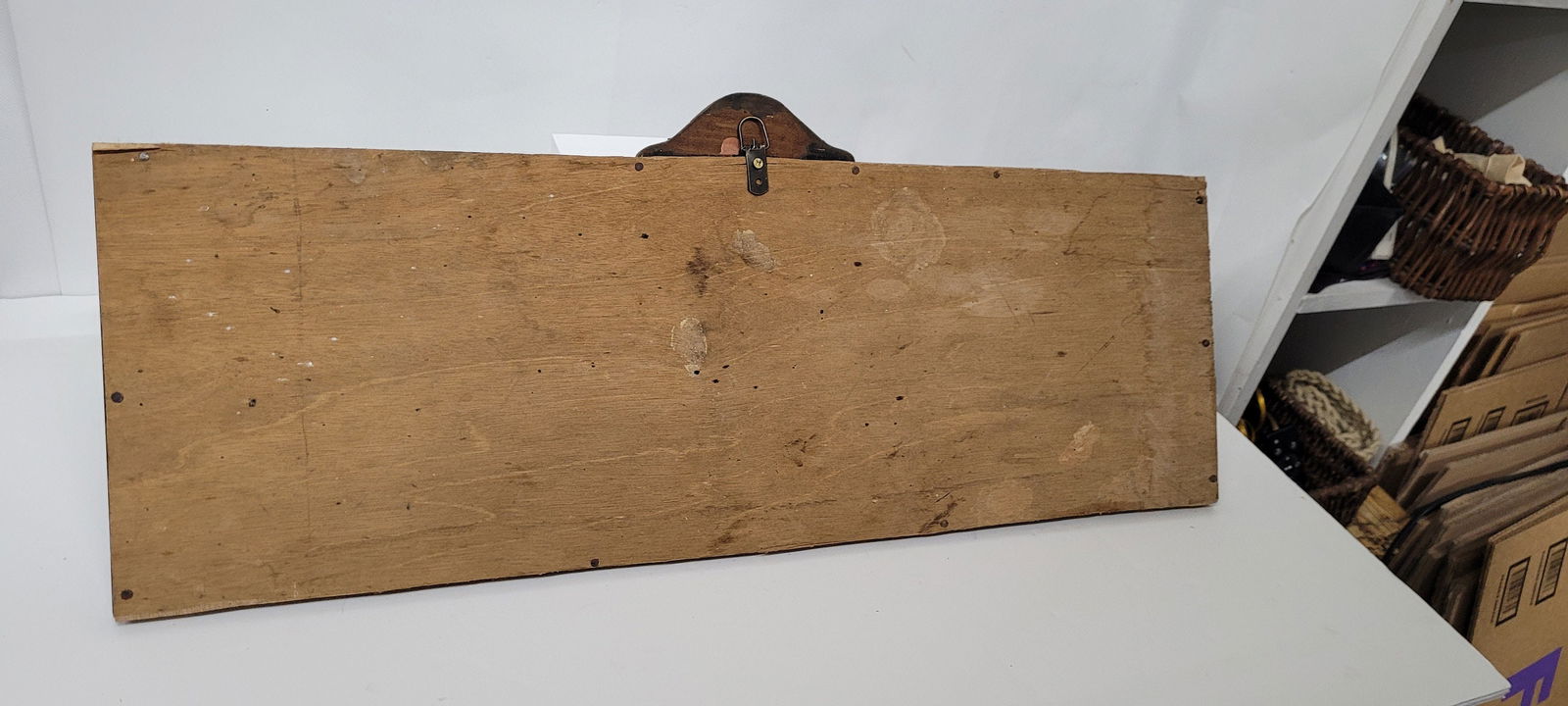 Antique 3-Panel Wood Wall Mirror 29.5â€ Rustic Distressed Mirror Primitive - 5