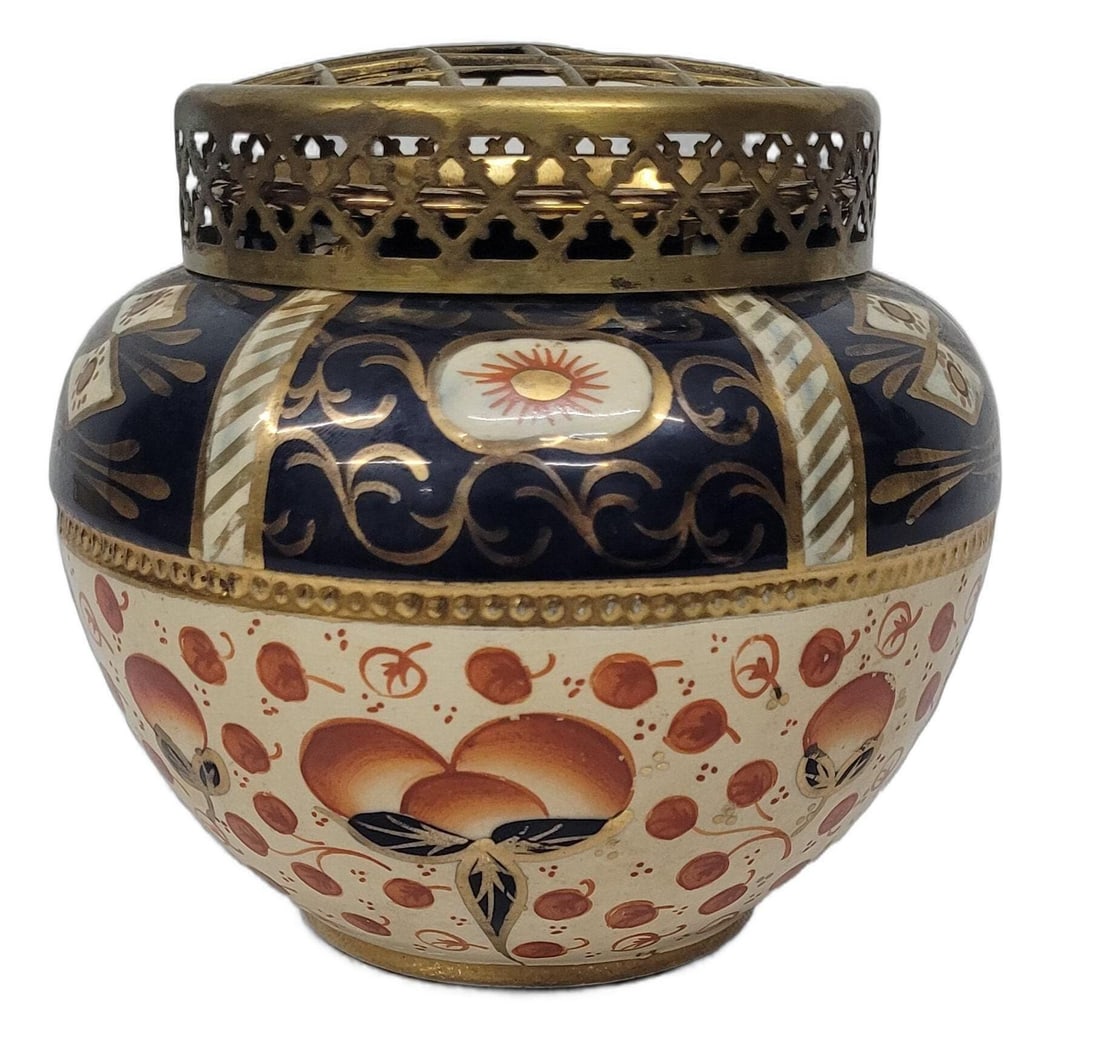 Vintage Imari Lingard England Flower Frog â€“ 5.5â€ Porcelain - 6