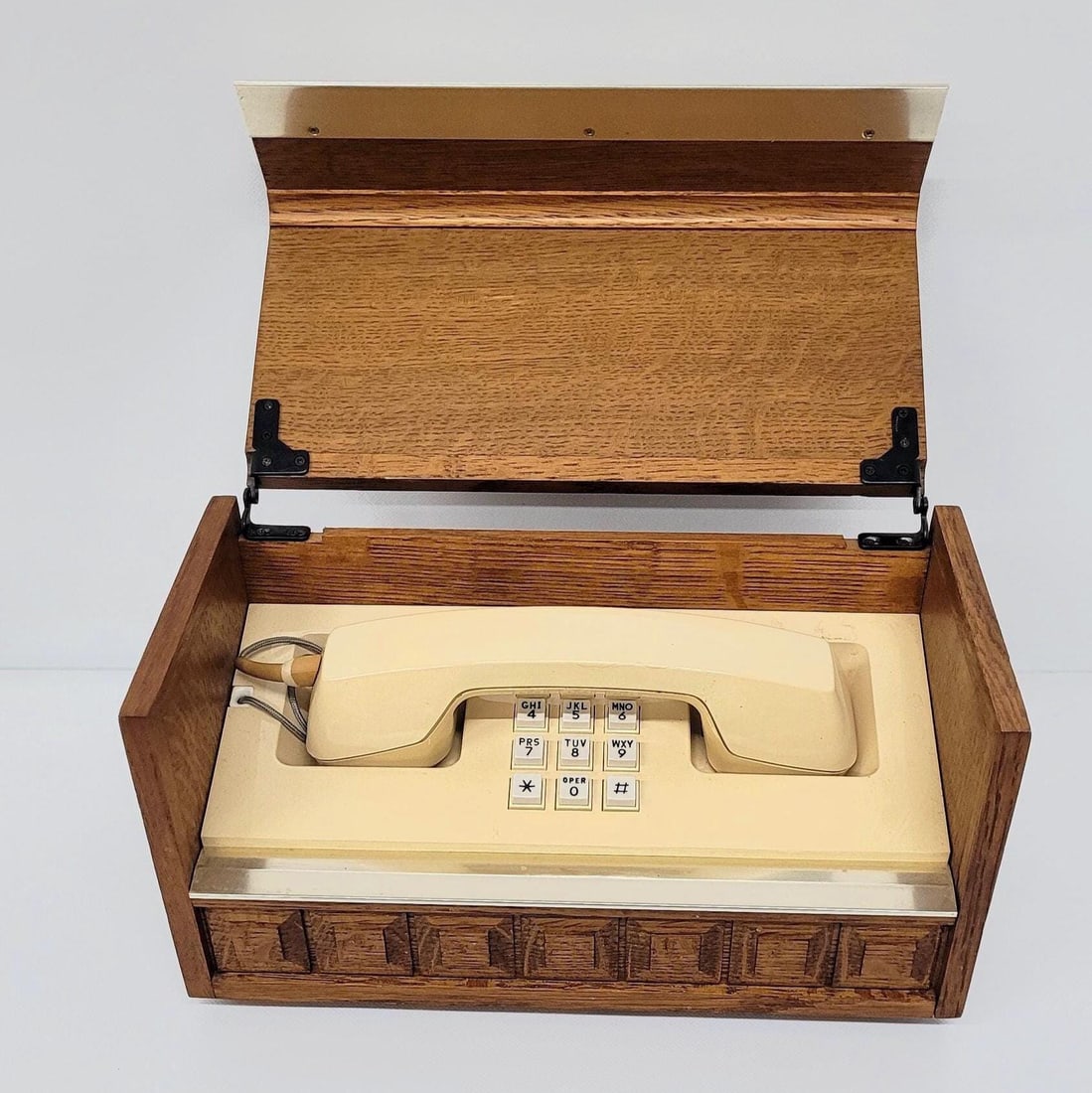 Vintage Telephone Hidden Box Mid Century Modern Mad men Retro Executive office phone (1 of 7)
