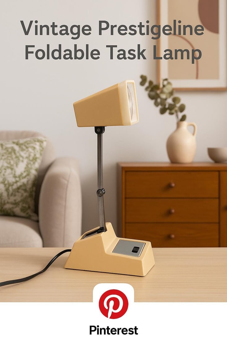 Vintage Prestigeline Folding Task Lamp: Adjustable Mid-Century Modern Lighting - 10