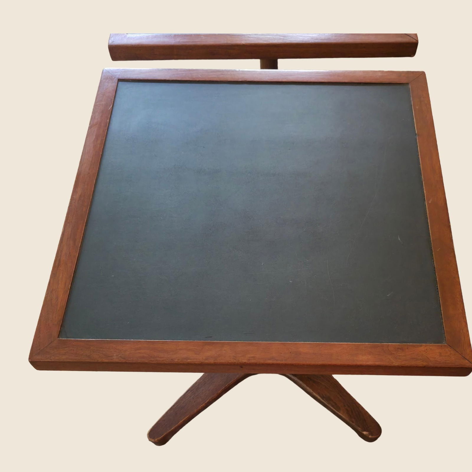 Mid Century Modern Wood Tables Set of 2 Black Accent Side End Vintage Riser Plant Stands Scandi - 2