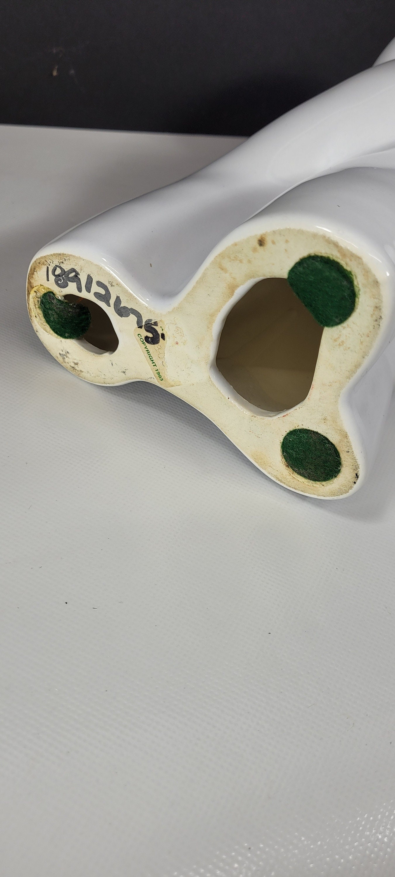 Vintage Haeger Art Pottery White Ceramic Lovers Dancers Sculpture Post Modern Minimalist Statue - 3