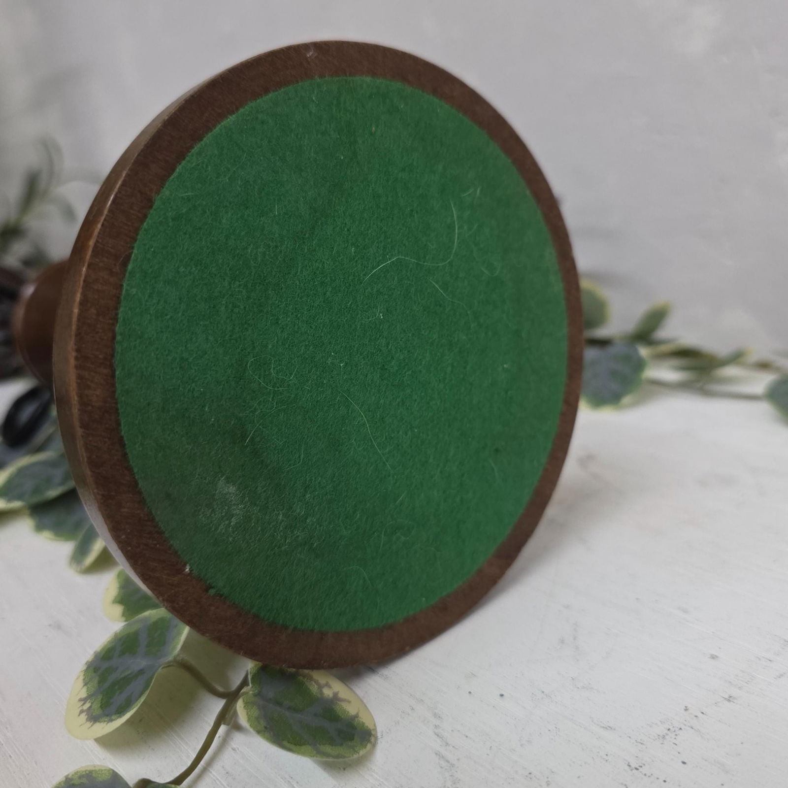 Vintage Wood & Iron Candelabra, Rustic Gothic Centerpiece, 5 Light Candleholder Dark Walnut - 10