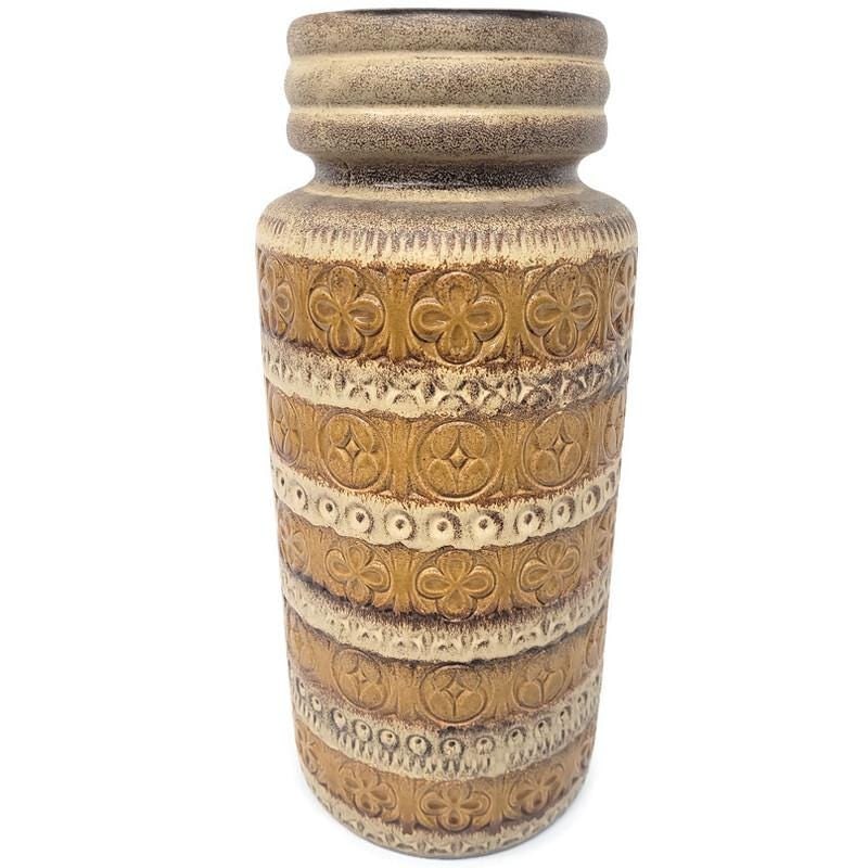 Vintage Pottery Floor Vase West Germany Scheurick Large Art Umbrella Stand Cane Holder BOHO Retro - 5