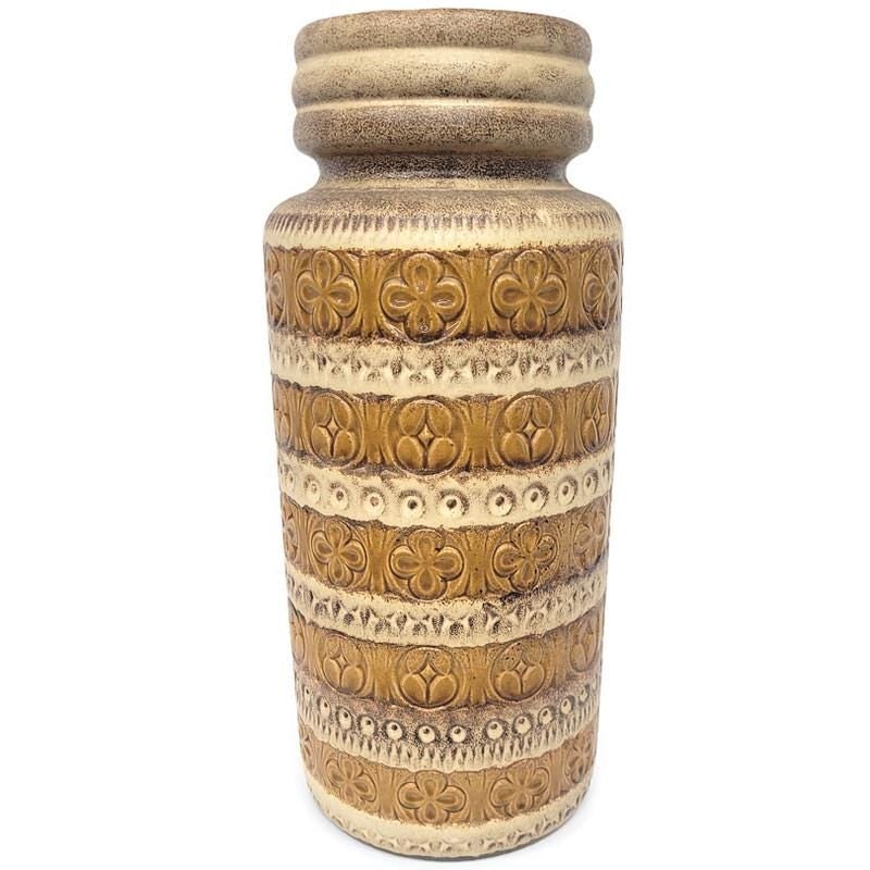 Vintage Pottery Floor Vase West Germany Scheurick Large Art Umbrella Stand Cane Holder BOHO Retro - 8