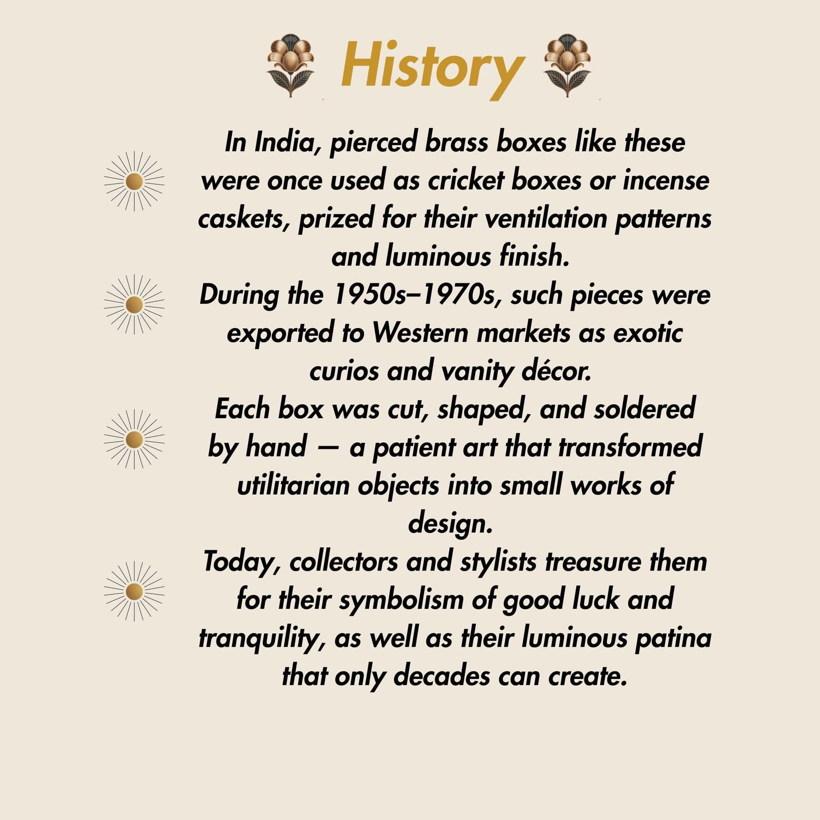 Vintage Brass Decorative Boxes Set of 3 Pierced Indian Cricket Trinket Decor Ornate Vanity Storage - 7