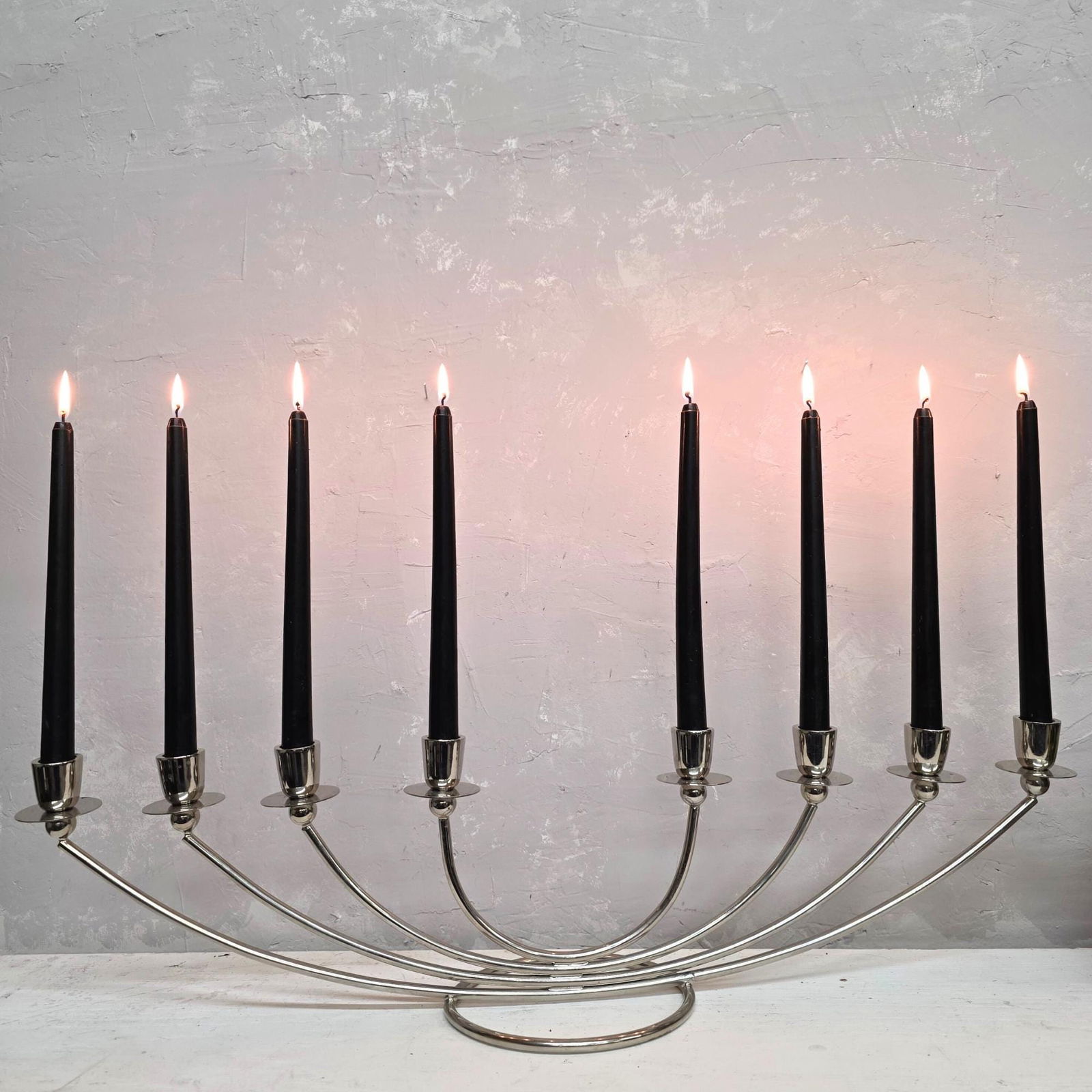 Vintage Chrome Candelabra Grandmillennial Tablescape Centerpiece Wedding Holiday Candle Holder - 3