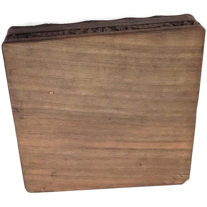 Vintage Wood Box Folk Art Mid Century Boho Safari & Old World Decor Style Hand Craved Animal Case - 6