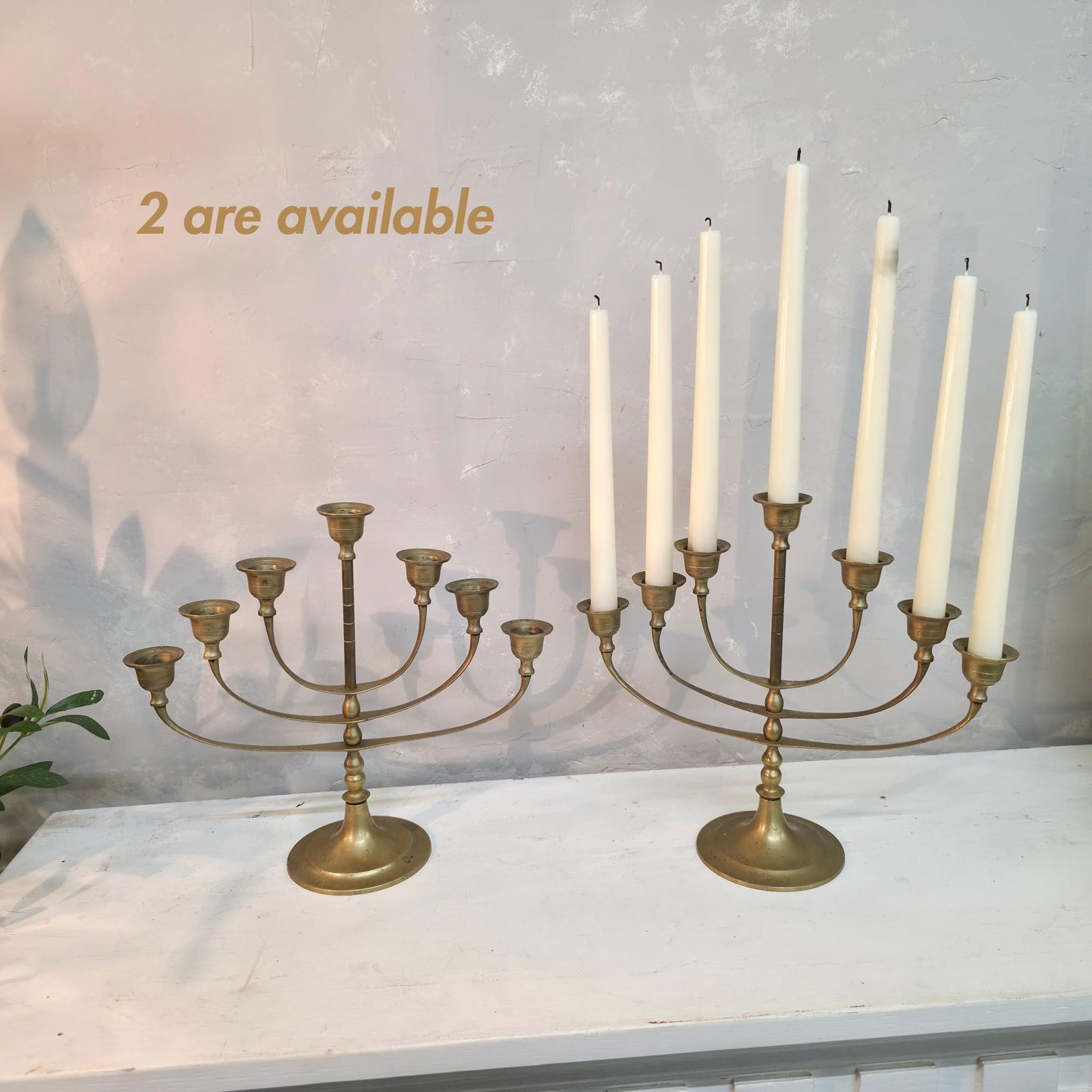 Vintage Brass Candelabra Grandmillennial Candle Holder7-Arm Taper Hollywood Regency Holiday - 10