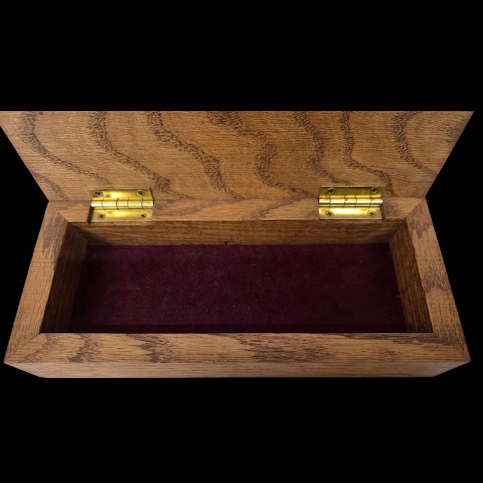 Vintage Trinket Box Oak Wooden Handmade Jewelry Keepsake Holder Beveled Pyramid Lid - 4