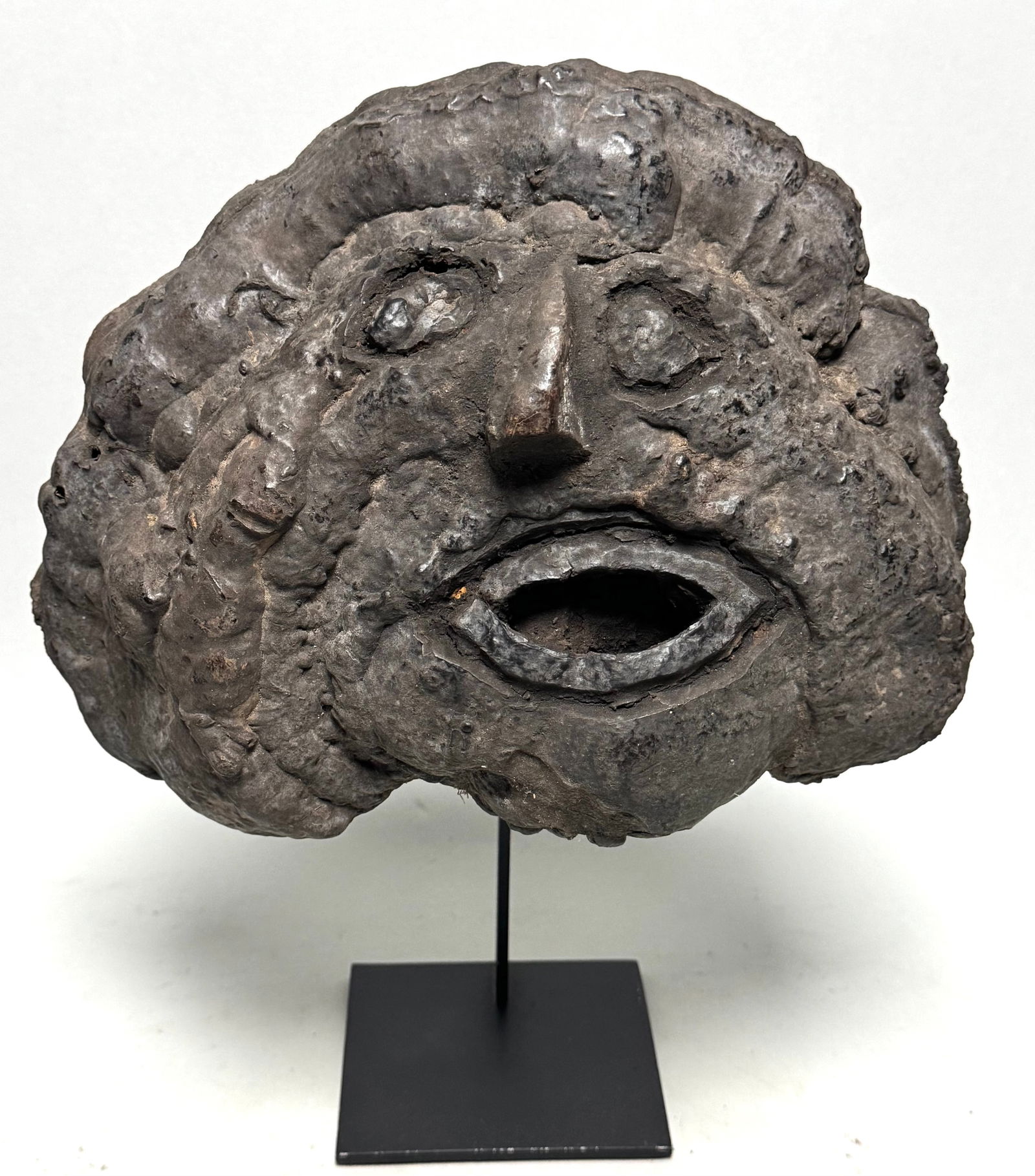 Shamanic Mushroom "Fog eater" mask - Nepal: Title: Shamanic Mushroom "Fog eater" mask - Nepal Description: Rare old shamanic mask of the animistic Bon religion, worn by various Nepalese population groups such as the Magar, Gurung and Terai. 