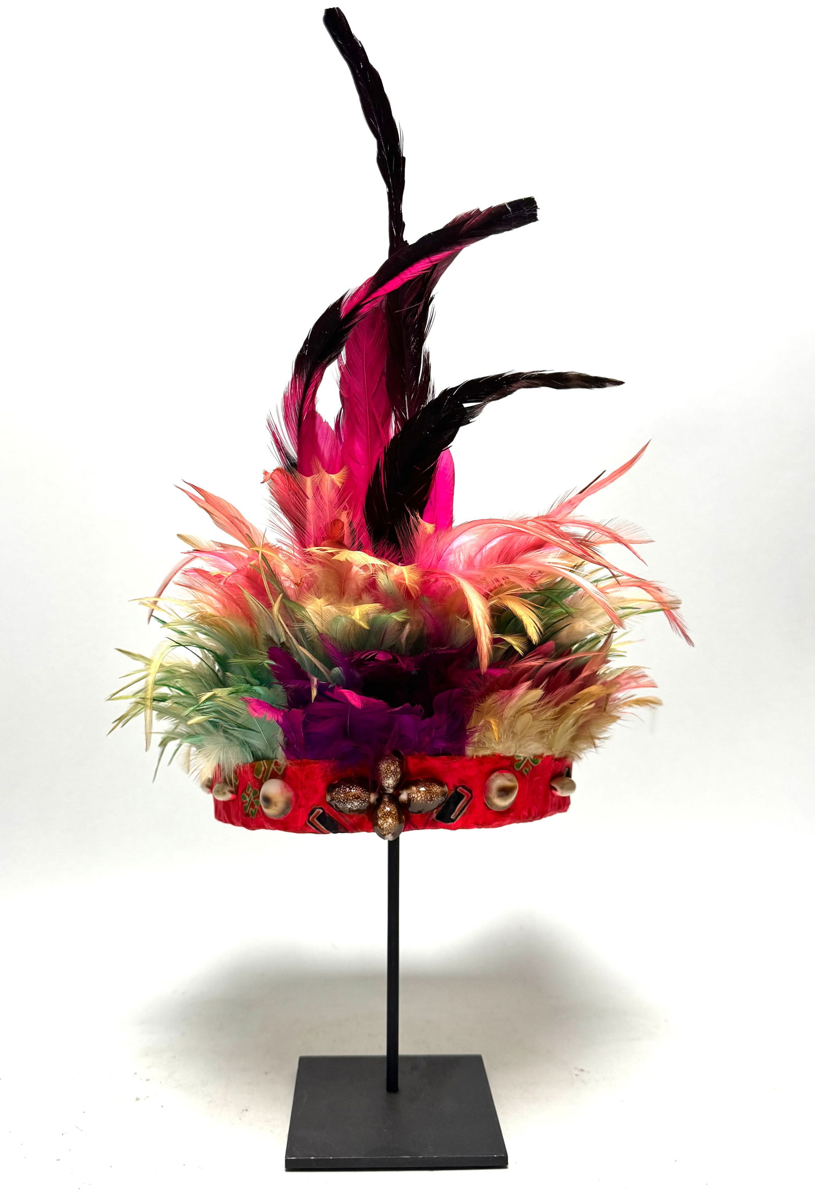 Headdress - Sentani - North Coast of New Guinea - West Papua: Title: Headdress - Sentani - North Coast of New Guinea - West Papua Description: The colorful festival headdress is a masterpiece of indigenous aesthetics. Adorned with natural feathers, shell