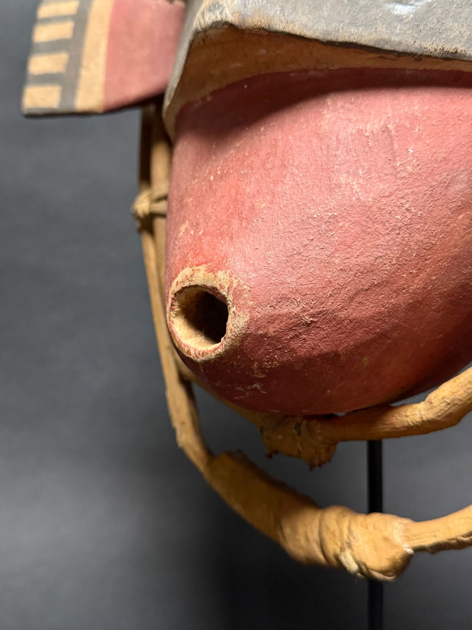 Yupik Mask with feathers made by the Inuit People who live on the West Coast of Alaska. - 11