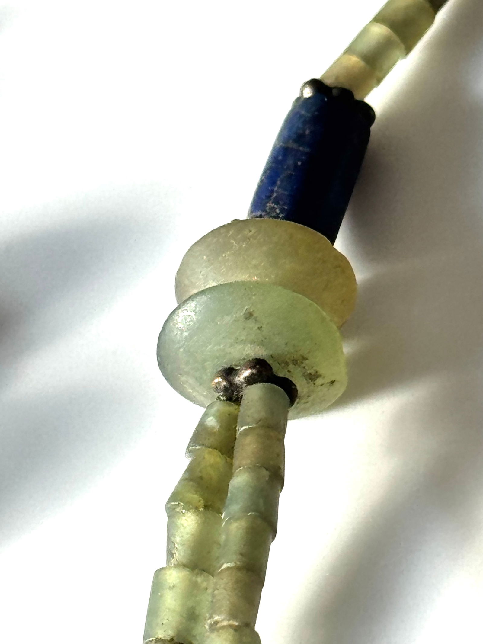 Vintage Afghanistan Jade and Nefrit Beaded Necklaces - 11